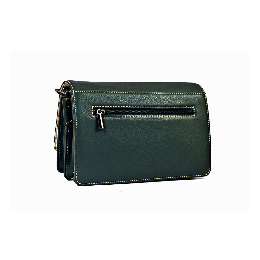 Syraah Dark Blue Green - Premium Leather Shoulder Bag
