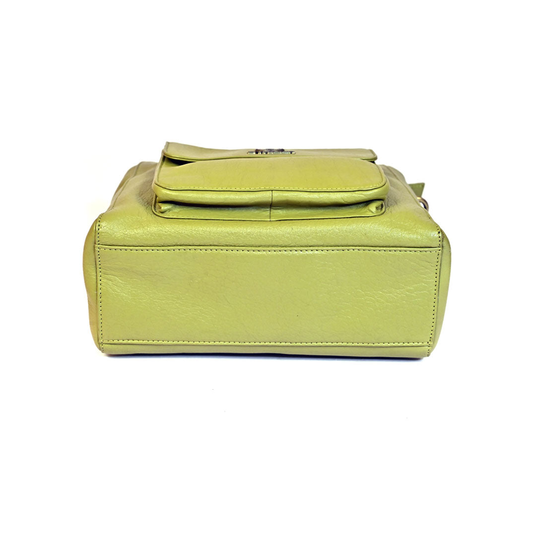Syraah Elegance Multi-Compartment Handbag - Green Premium Leather Bag