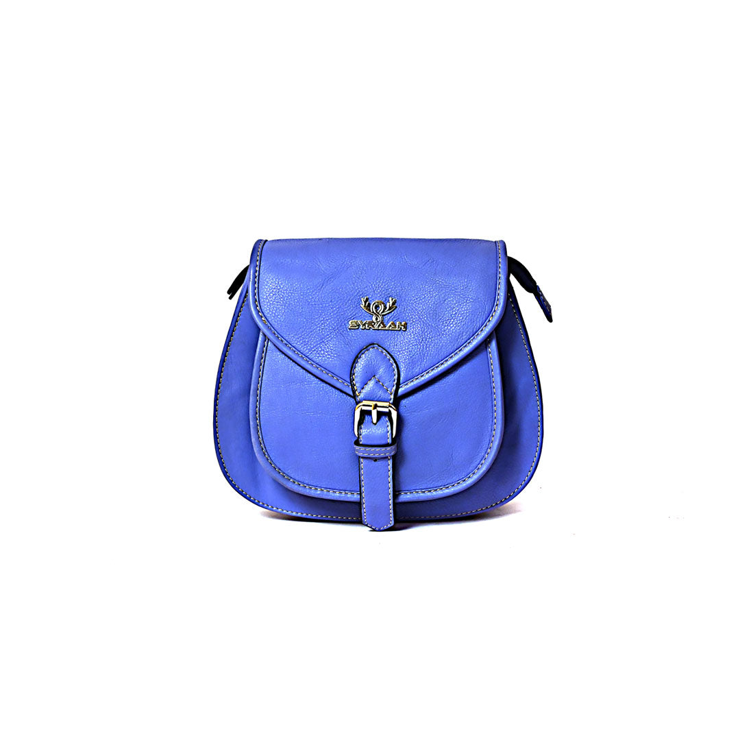 Syraah Sleek Compact Crossbody Bag - Premium Leather in Vibrant Yellow