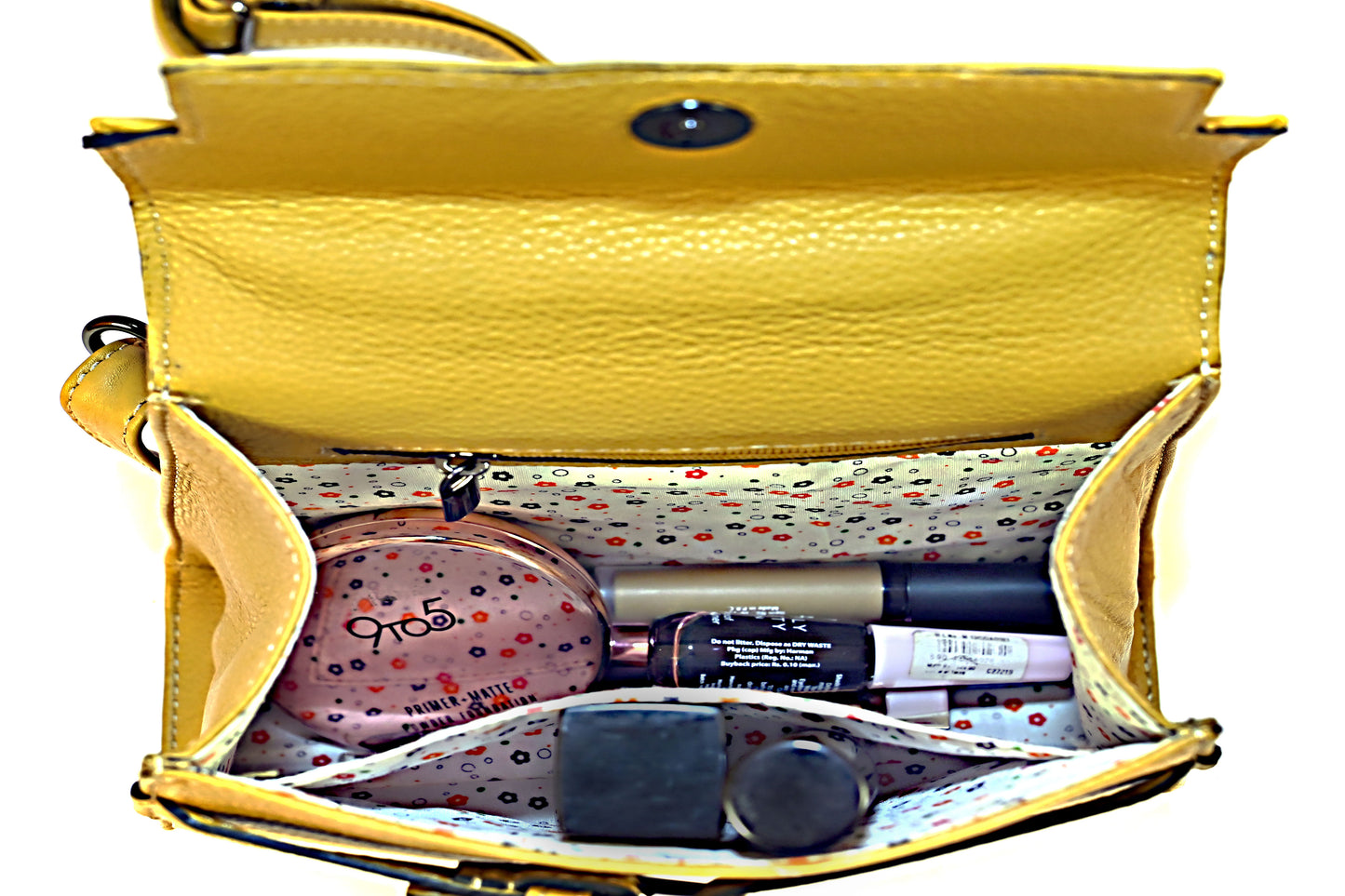 Syraah Compact Leather Handbag - Yellow Premium Stylish Crossbody