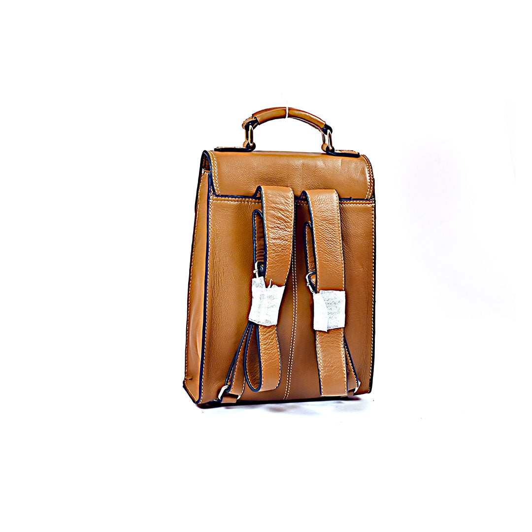 Syraah Tan Leather Backpack Collection - Premium Stylish Design