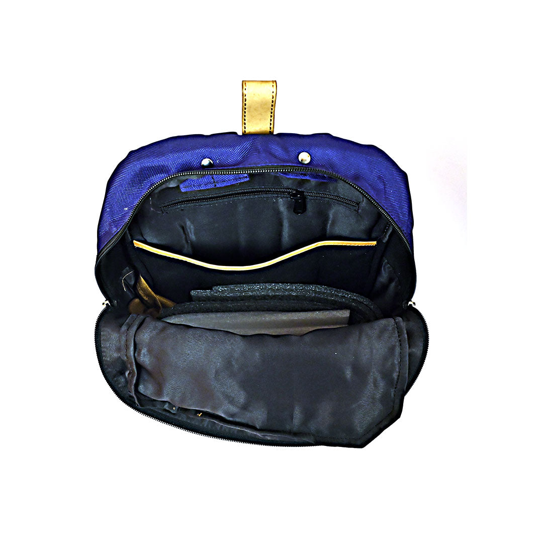 Syraah Blue Canvas Backpack - Sleek & Durable Everyday Companion