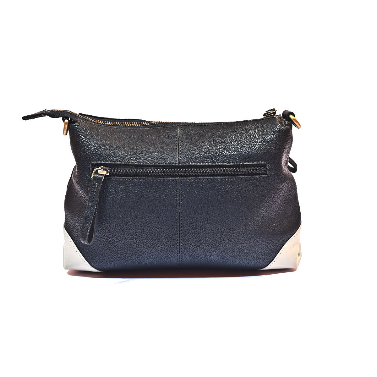 Syraah Dual-Tone Sling Bag - Navy Blue & Ash Premium Leather Bag