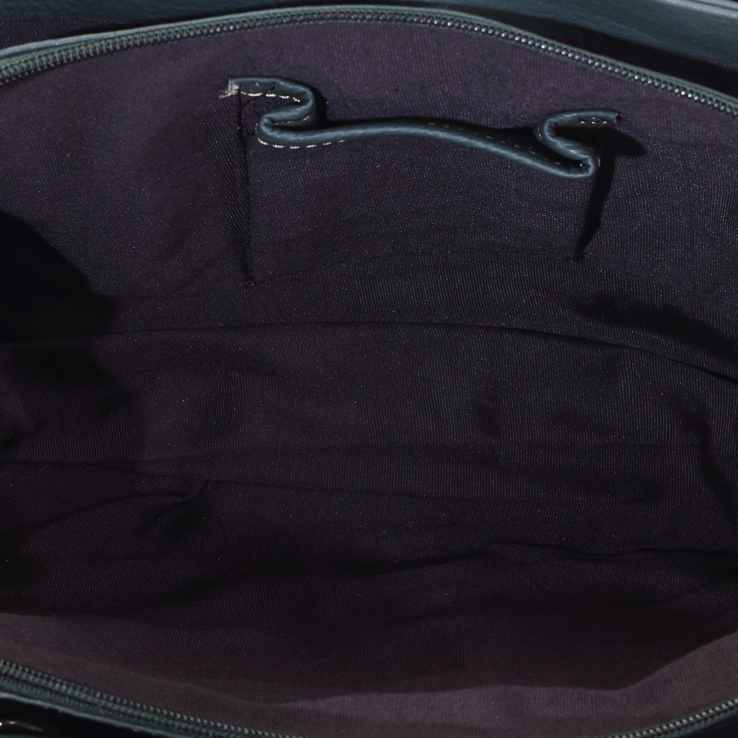 Syraah Bottle Green Full-Grain Leather Executive Handbag