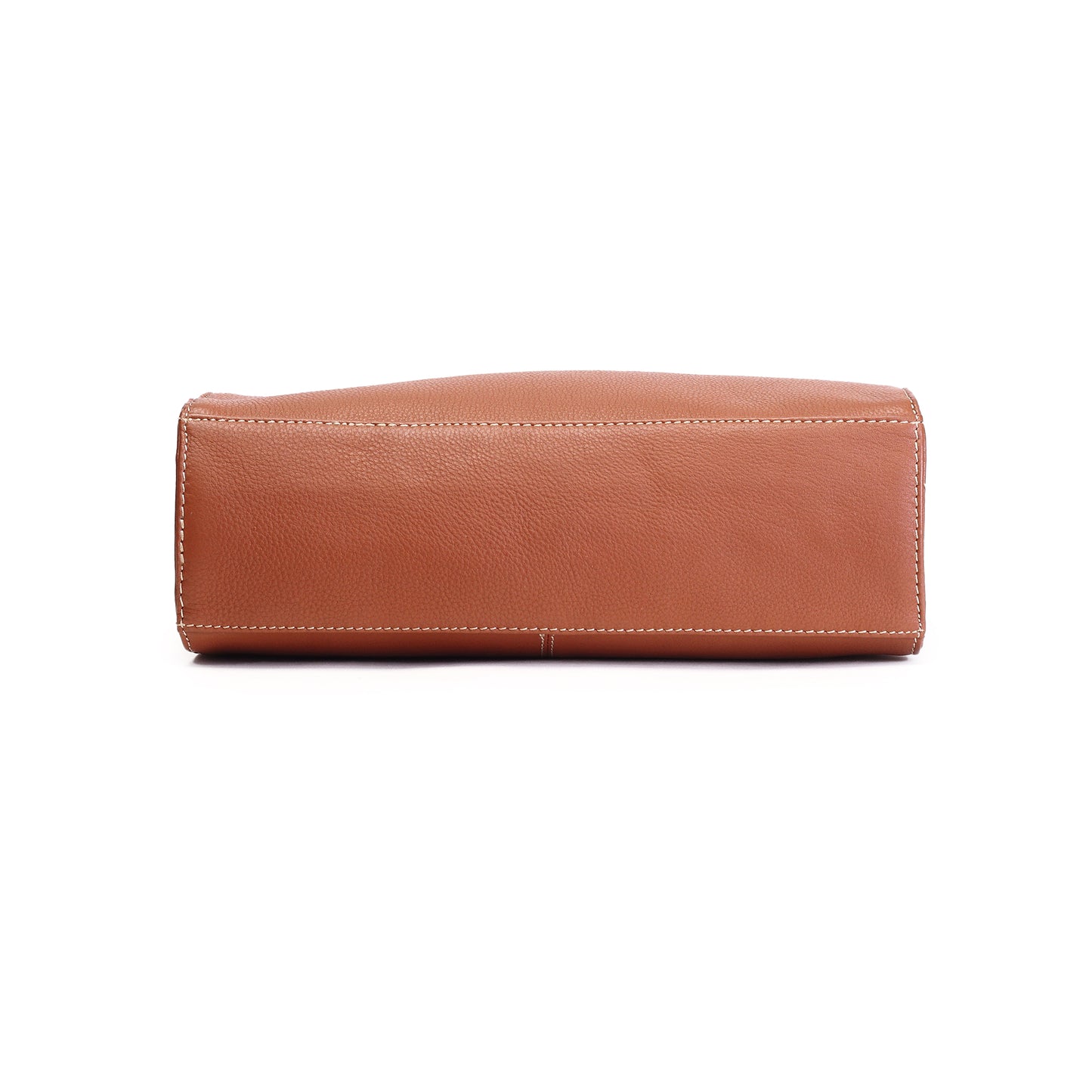 Syraah Tan Full-Grain Leather Executive Handbag