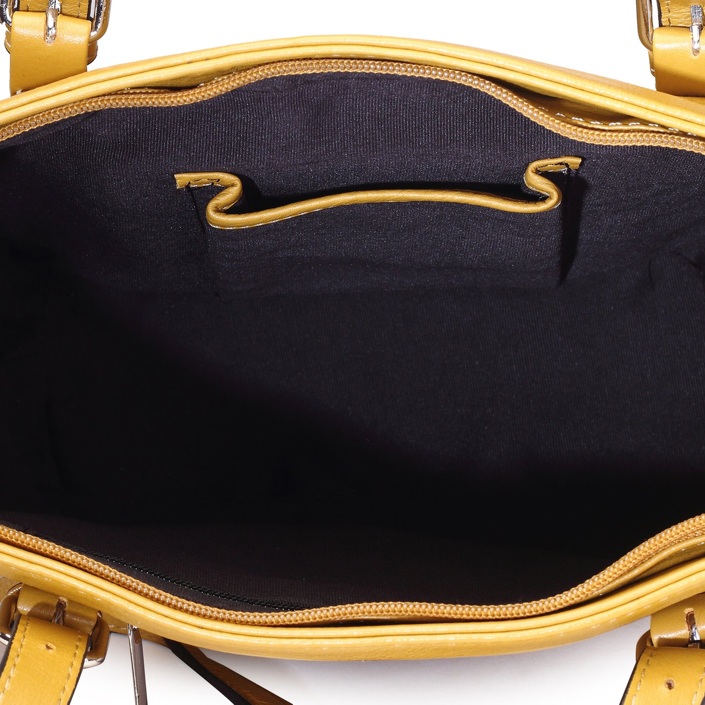 Syraah Yellow Full-Grain Leather Premium Tote Bag