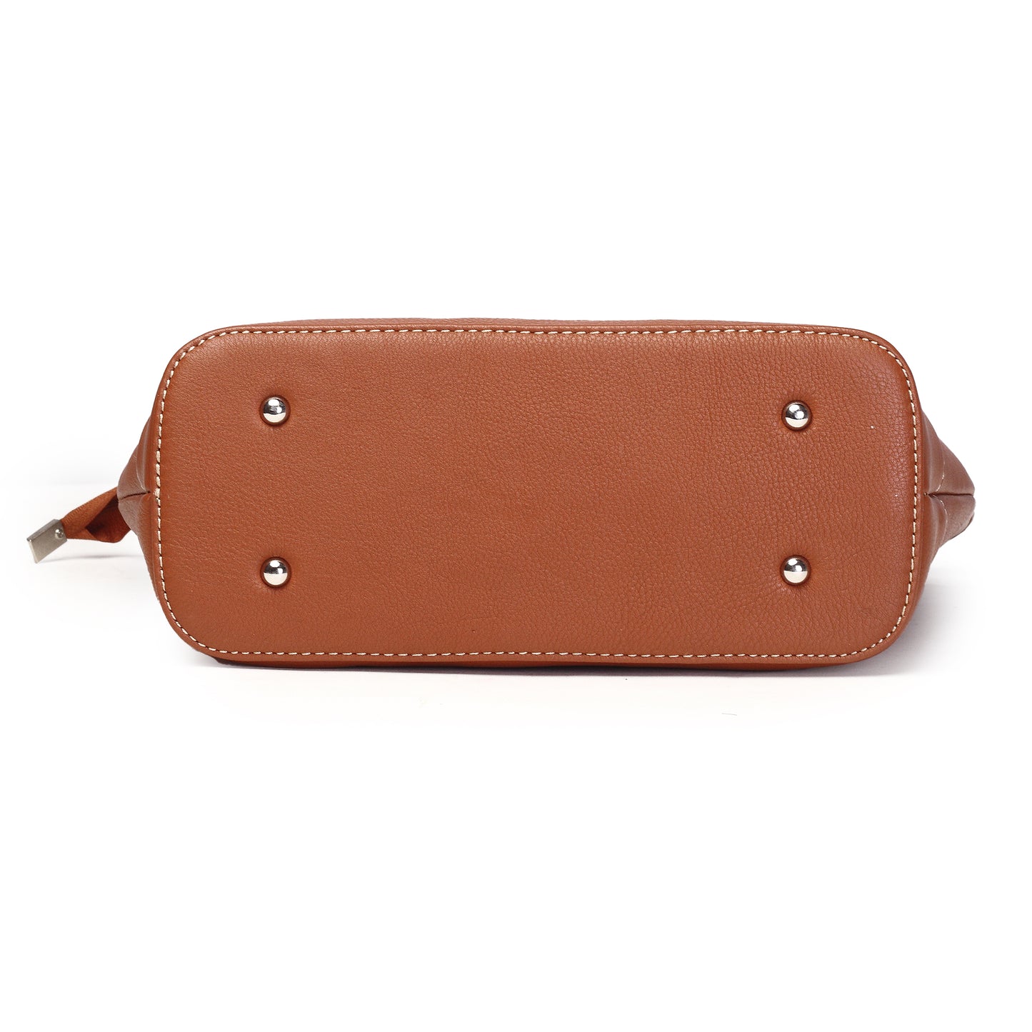 Syraah Tan Full-Grain Leather Premium Tote Bag