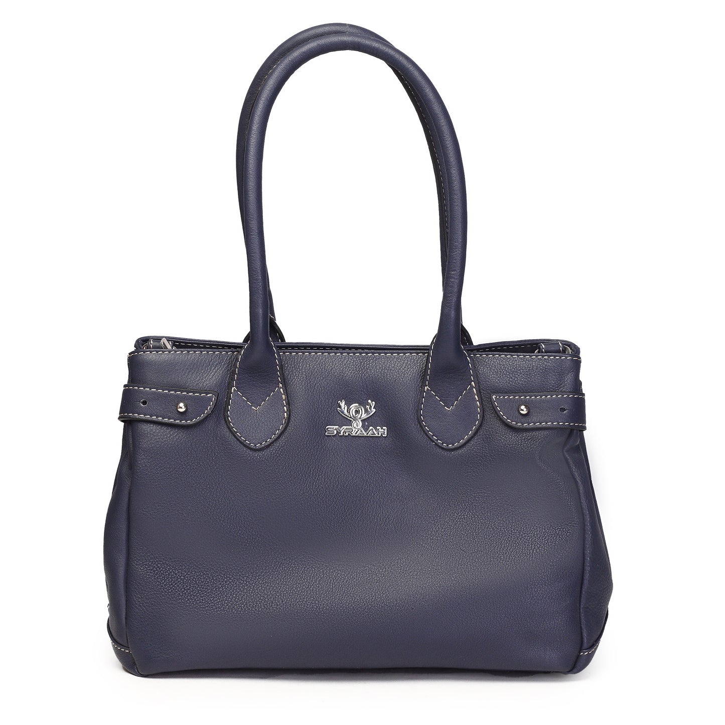 Syraah Elegant Handbag - Blue - Full Grain Leather
