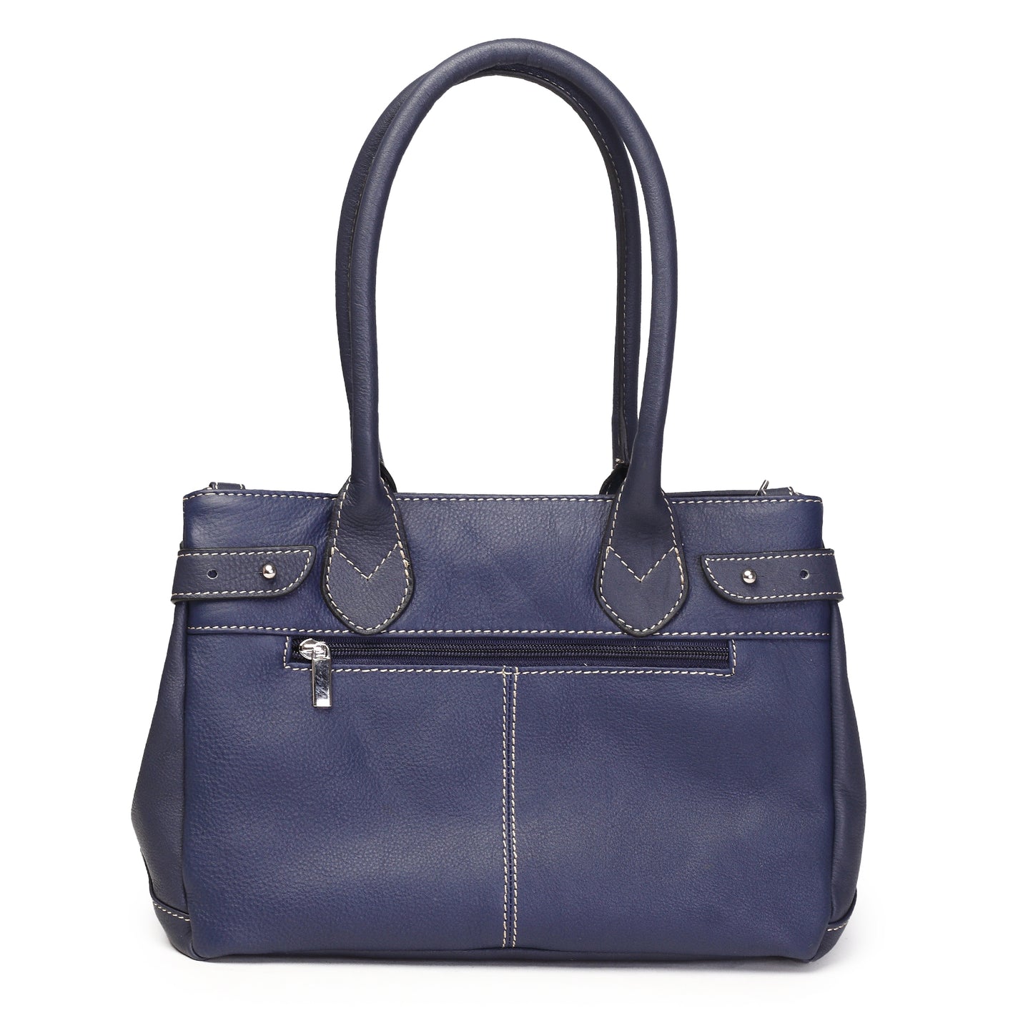 Syraah Elegant Handbag - Blue - Full Grain Leather