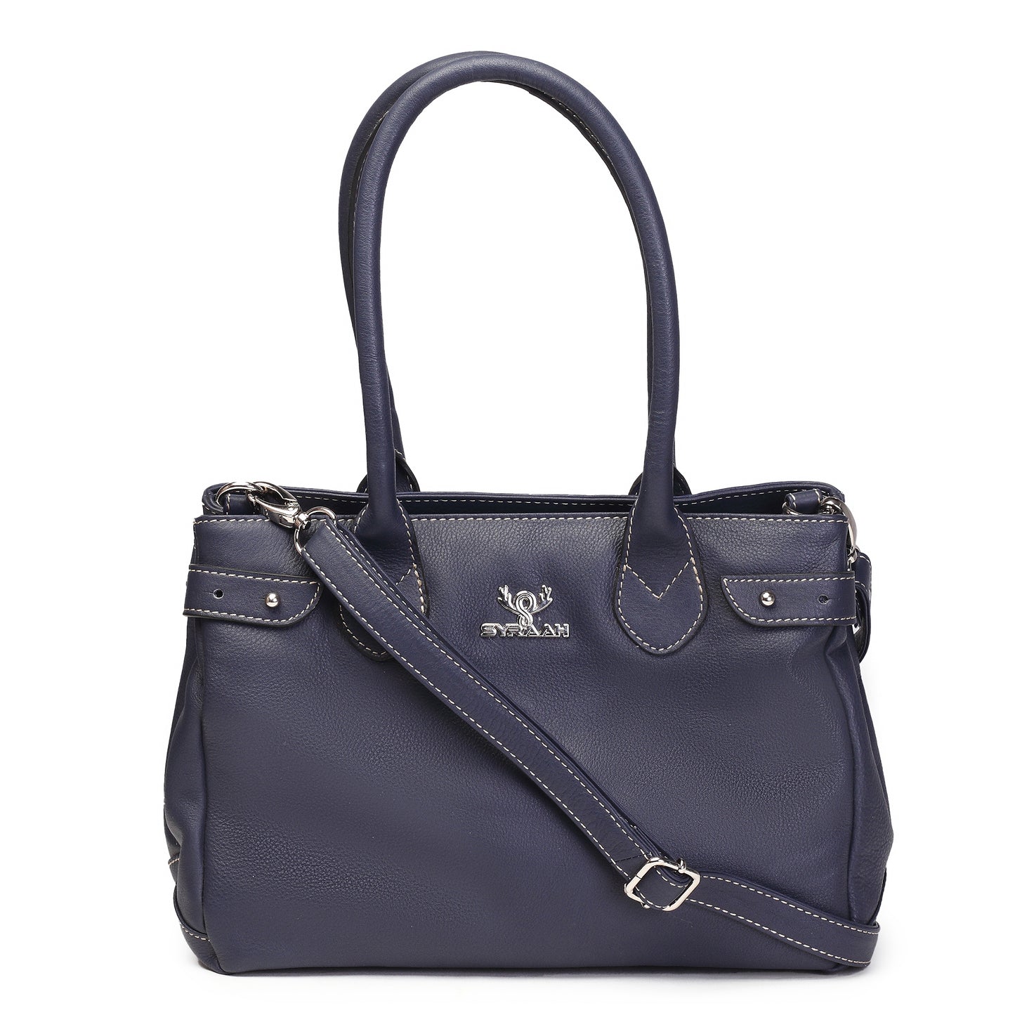 Syraah Elegant Handbag - Blue - Full Grain Leather