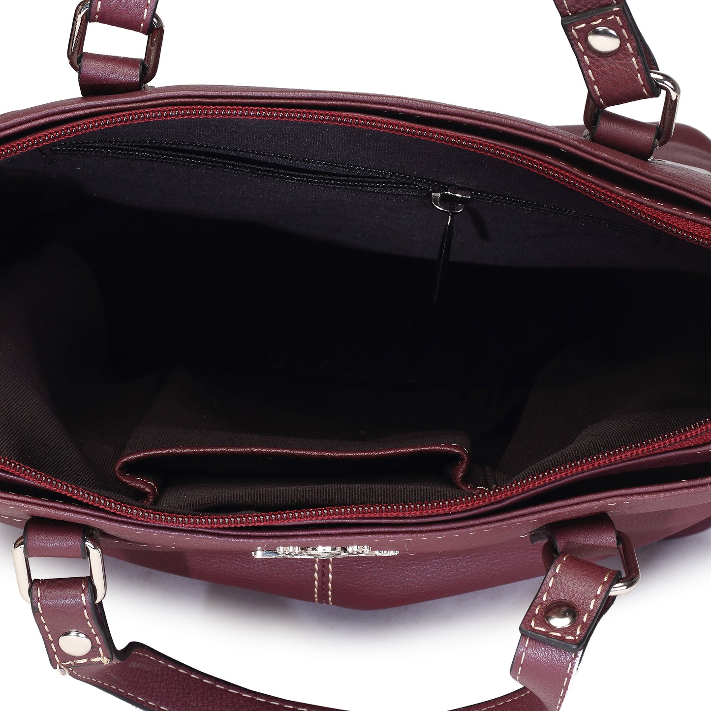 Syraah Classic Maroon Tote Bag - Full Grain Leather