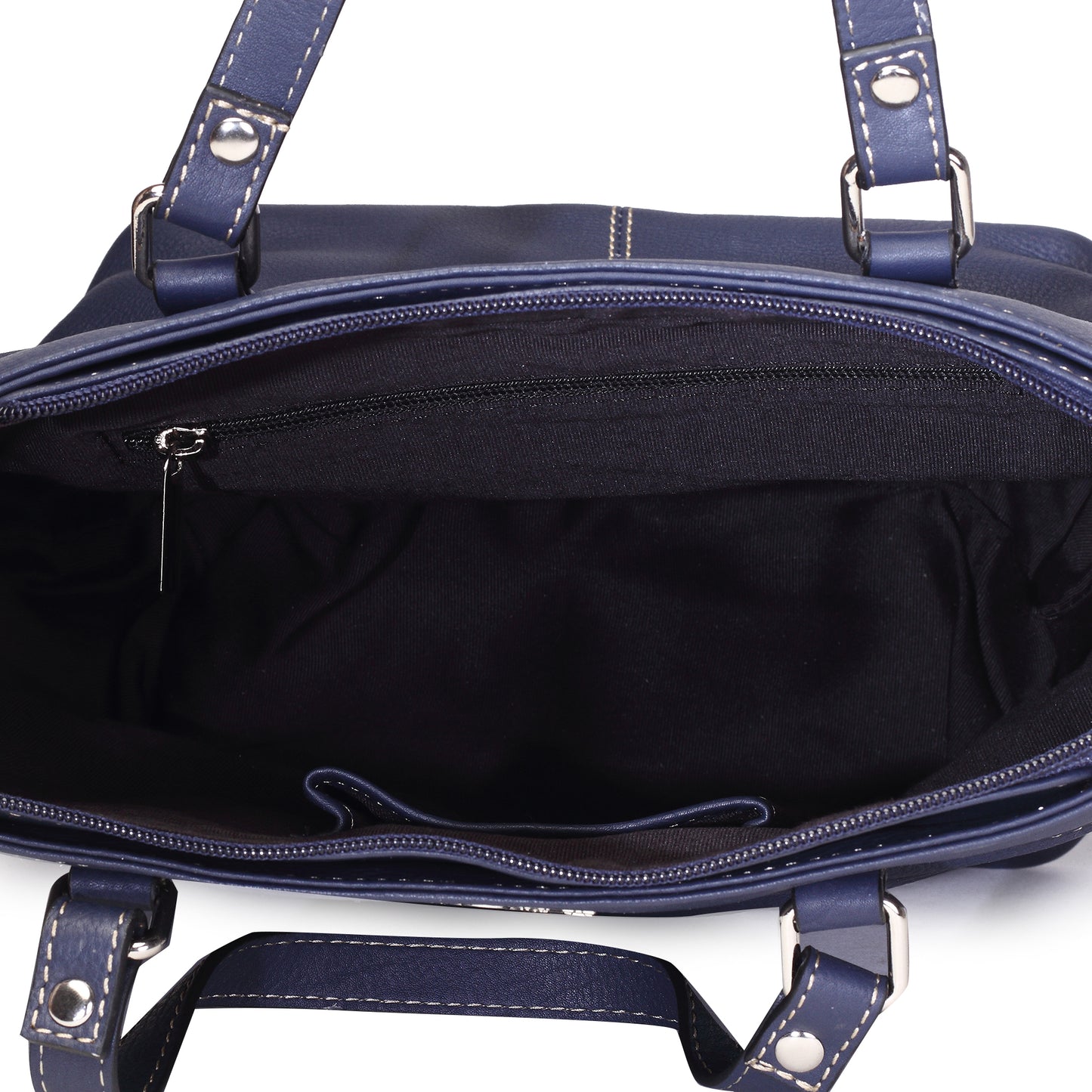Syraah Classic Blue Tote Bag - Full-Grain Leather