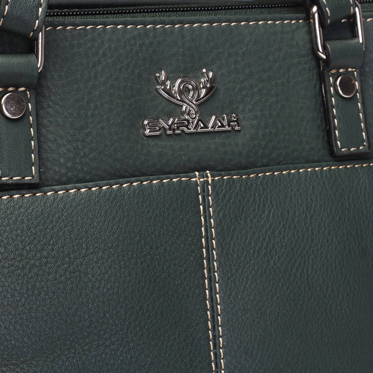 Syraah Classic Green Tote Bag - Full Grain Leather