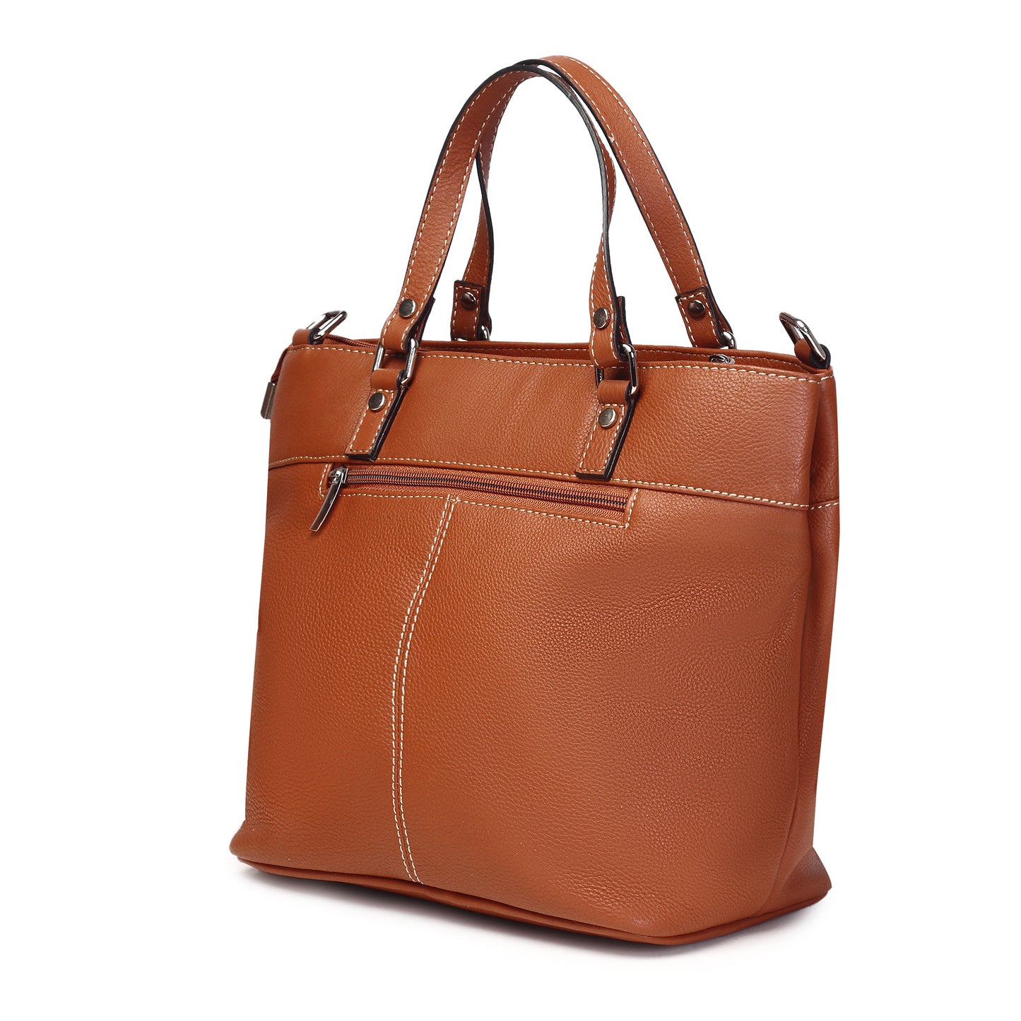 Syraah Classic Tan Tote Bag - Full Grain Leather