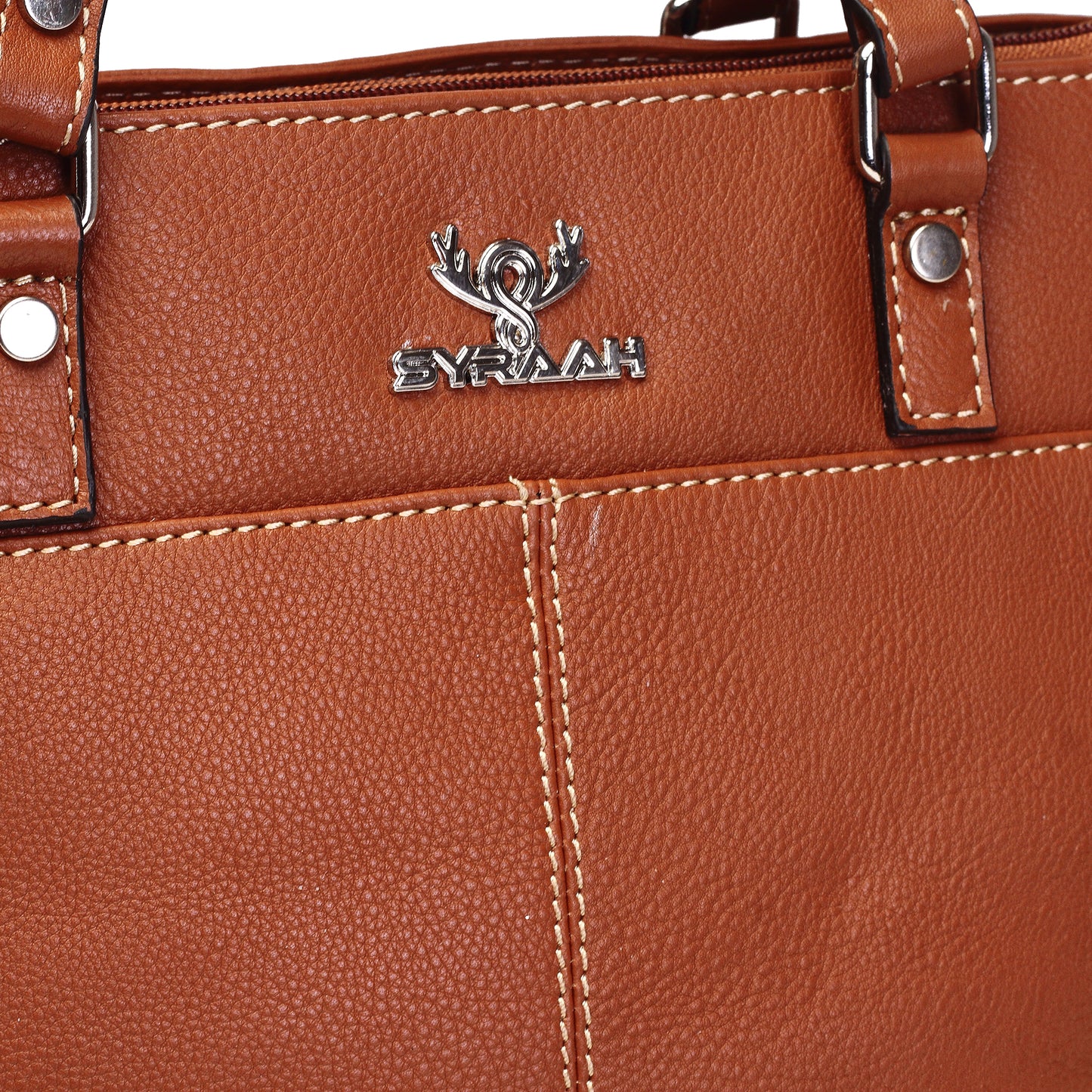 Syraah Classic Tan Tote Bag - Full Grain Leather