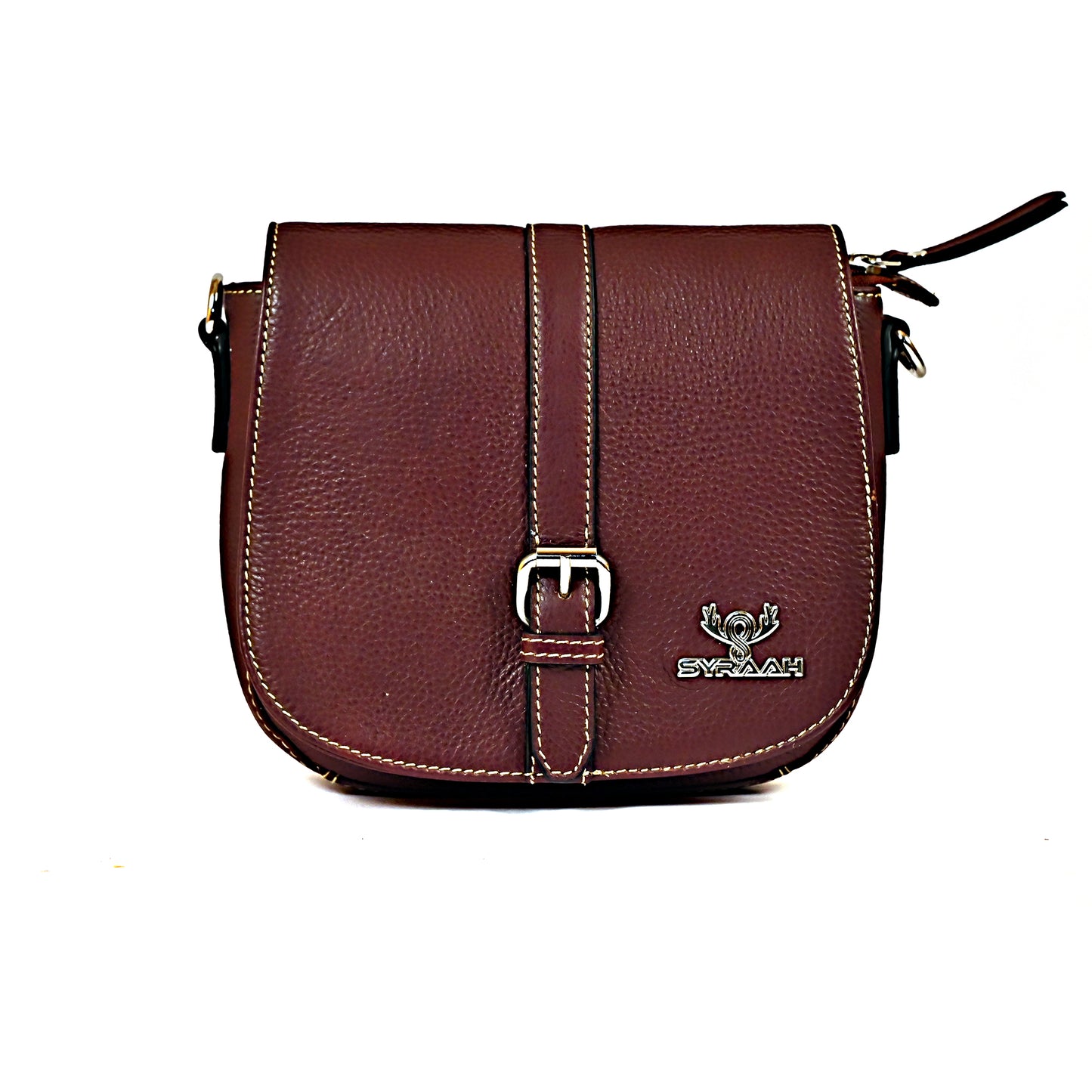 Syraah Royel Purple Premium Leather Compact Crossbody Bag