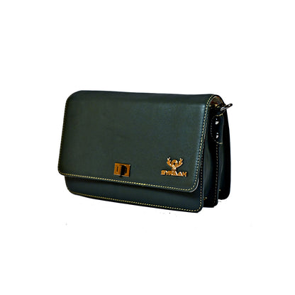 Syraah Dark Blue Green - Premium Leather Shoulder Bag