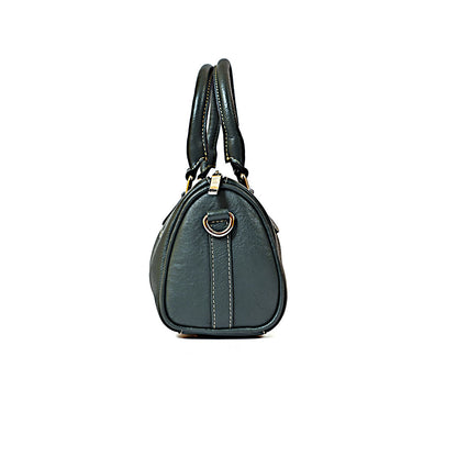 Syraah Luxe Barrel Bag - Green Premium Leather Handbag