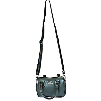 Syraah Luxe Barrel Bag - Green Premium Leather Handbag