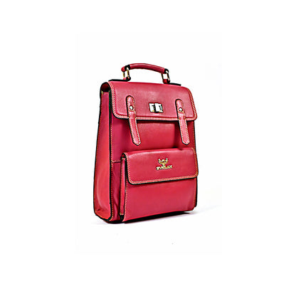 Syraah Pink Leather Backpack Collection - Premium Stylish Design