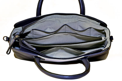 Syraah Pastel Elegance - White & Black Premium Leather Handbag