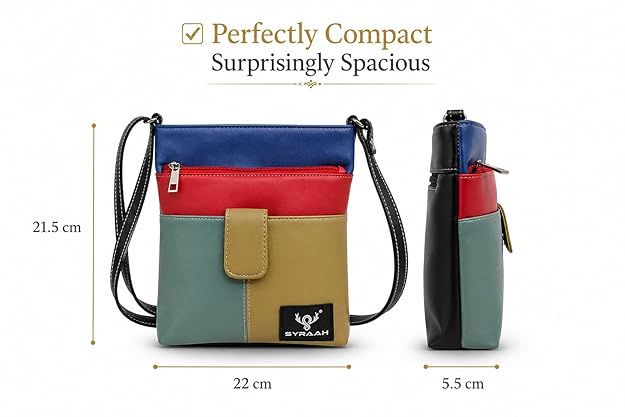 Trendy Green Yellow Women’s Sling Bag – Compact PU Leather Crossbody Purse for Daily Carry