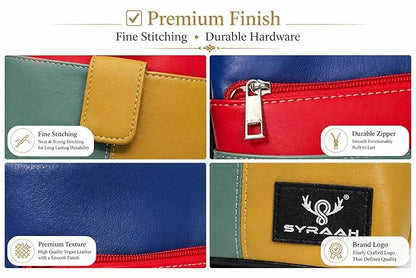 Trendy Green Yellow Women’s Sling Bag – Compact PU Leather Crossbody Purse for Daily Carry