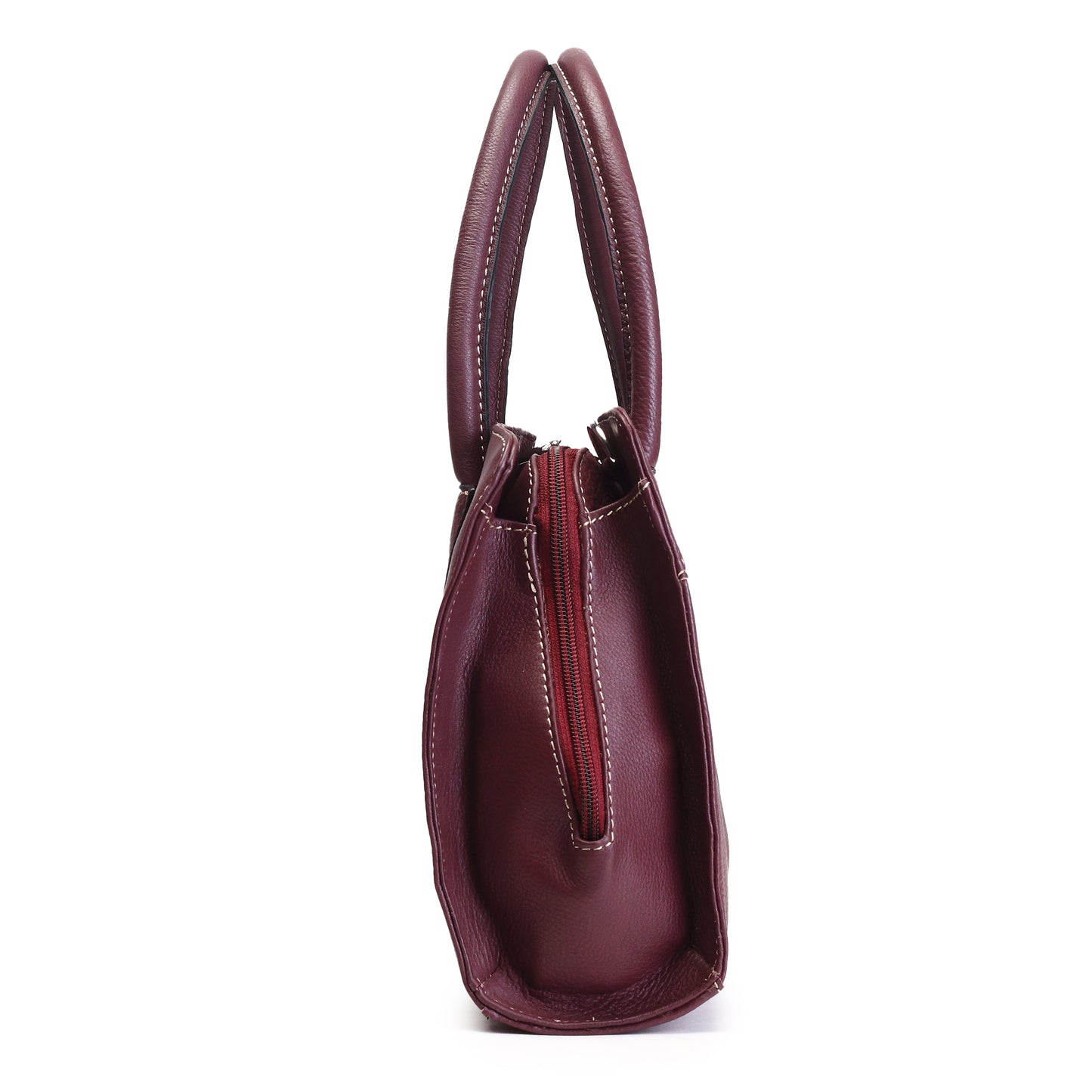 Syraah Maroon Full-Grain Leather Executive Handbag