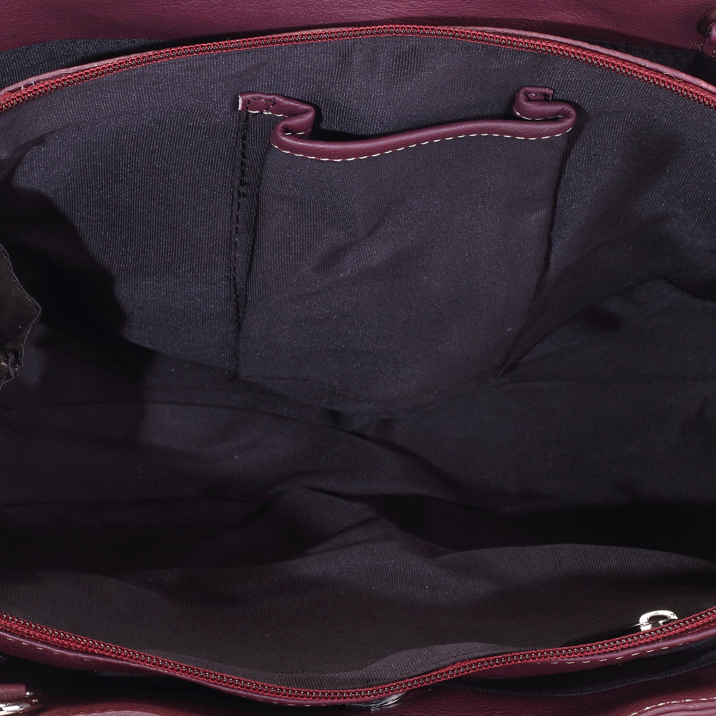 Syraah Maroon Full-Grain Leather Executive Handbag