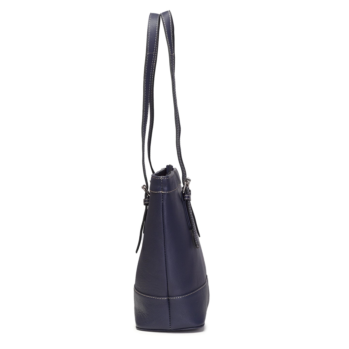 Syraah Blue Full-Grain Leather Premium Tote Bag