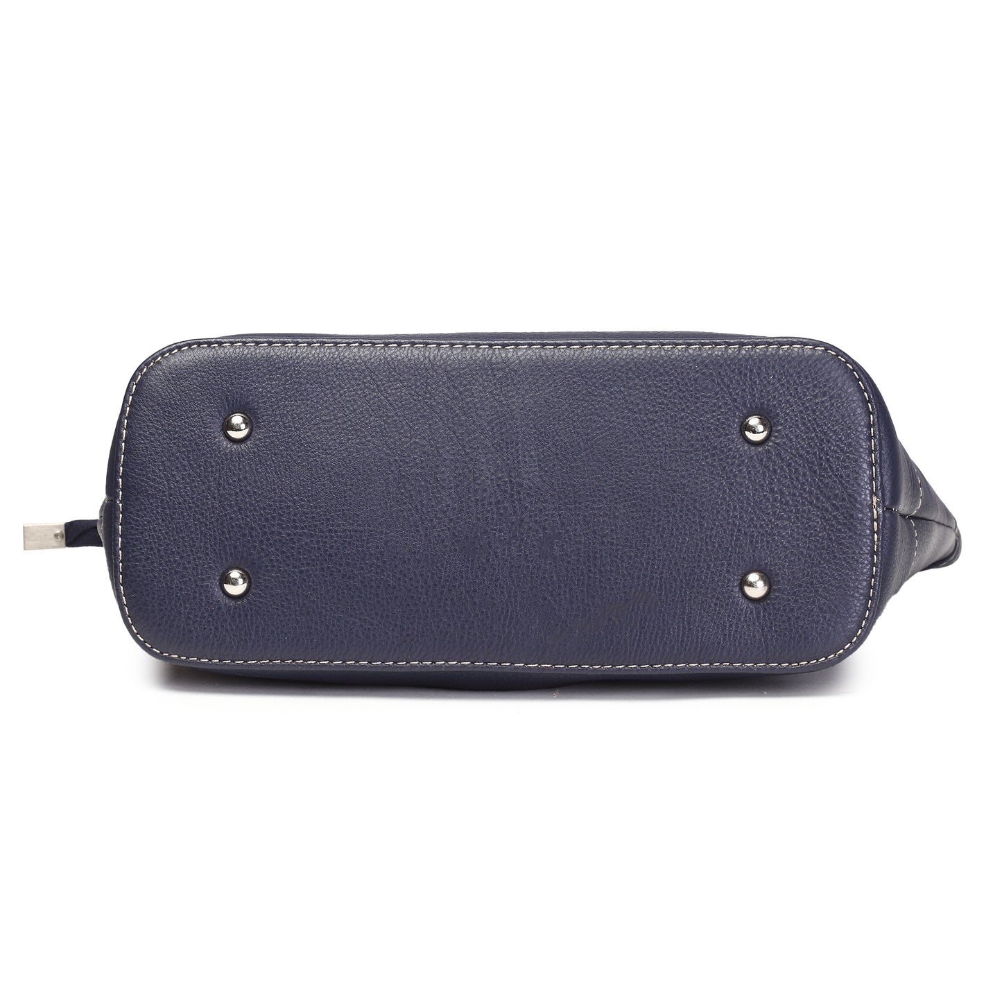 Syraah Blue Full-Grain Leather Premium Tote Bag