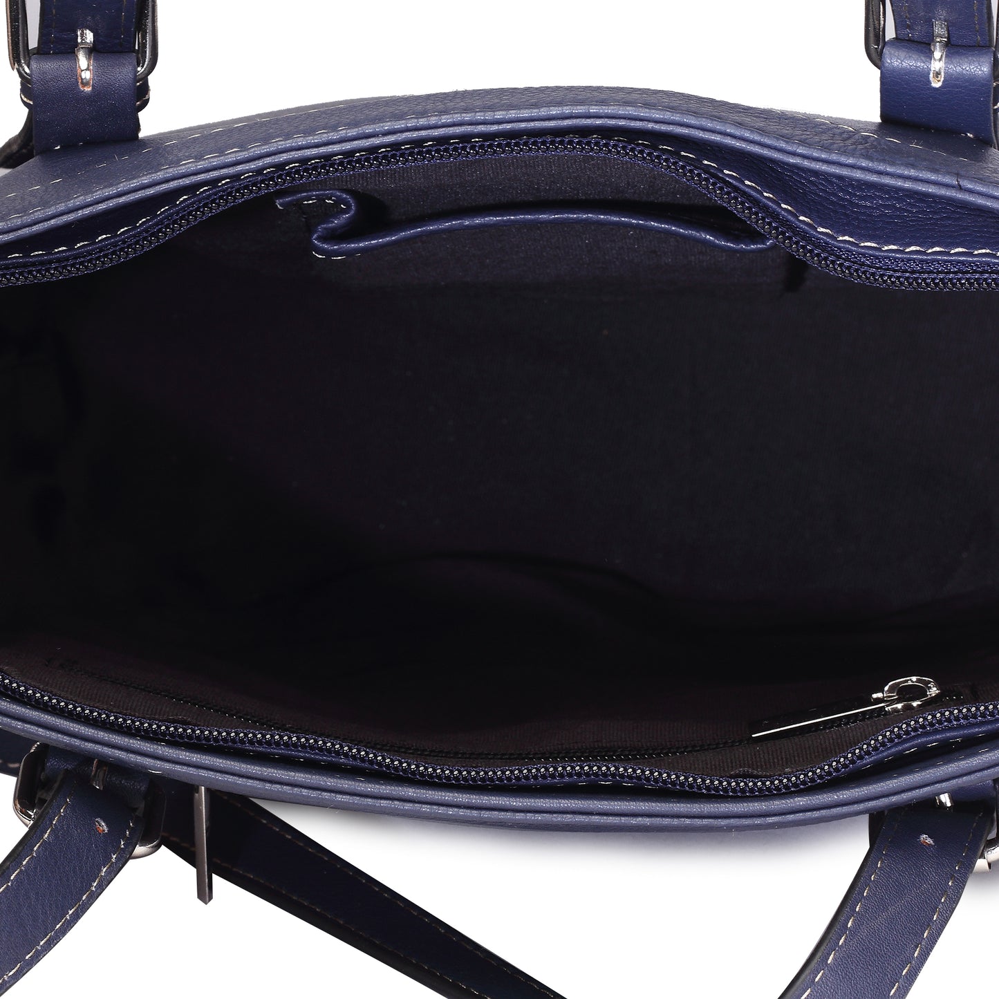Syraah Blue Full-Grain Leather Premium Tote Bag