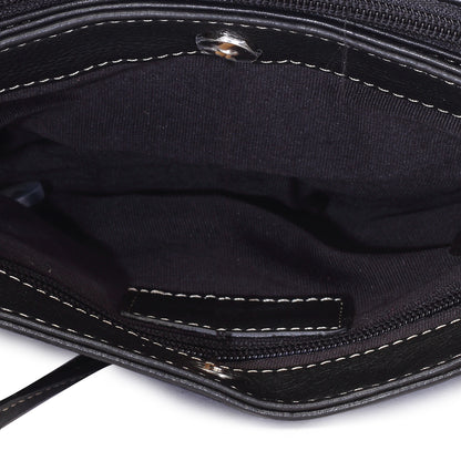 Syraah Mini Crossbody Bag – Black Color | Full Grain Leather