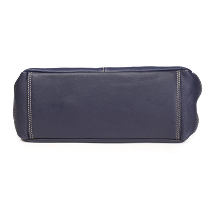 Syraah Elegant Handbag - Blue - Full Grain Leather
