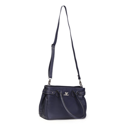 Syraah Elegant Handbag - Blue - Full Grain Leather