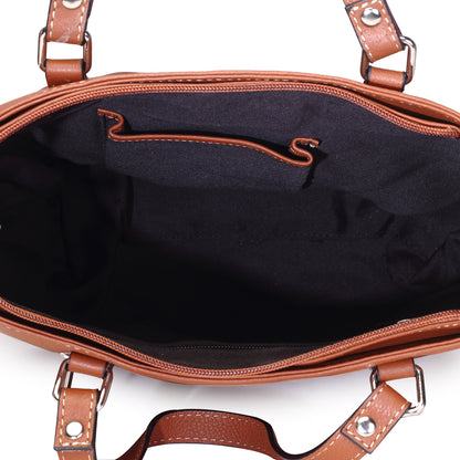 Syraah Classic Tan Tote Bag - Full Grain Leather