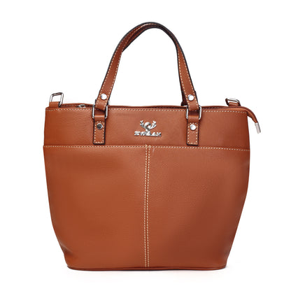 Syraah Classic Tan Tote Bag - Full Grain Leather