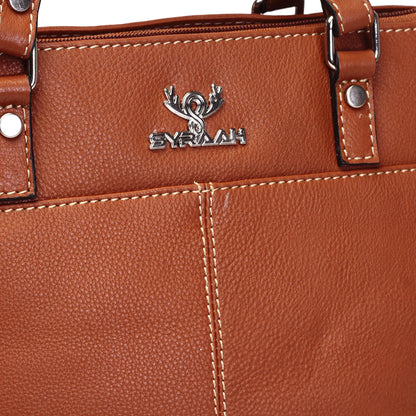 Syraah Classic Tan Tote Bag - Full Grain Leather