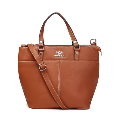Syraah Classic Tan Tote Bag - Full Grain Leather