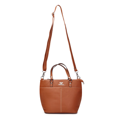 Syraah Classic Tan Tote Bag - Full Grain Leather
