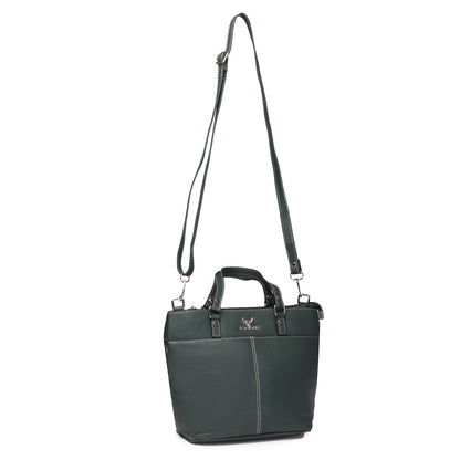 Syraah Classic Green Tote Bag - Full Grain Leather