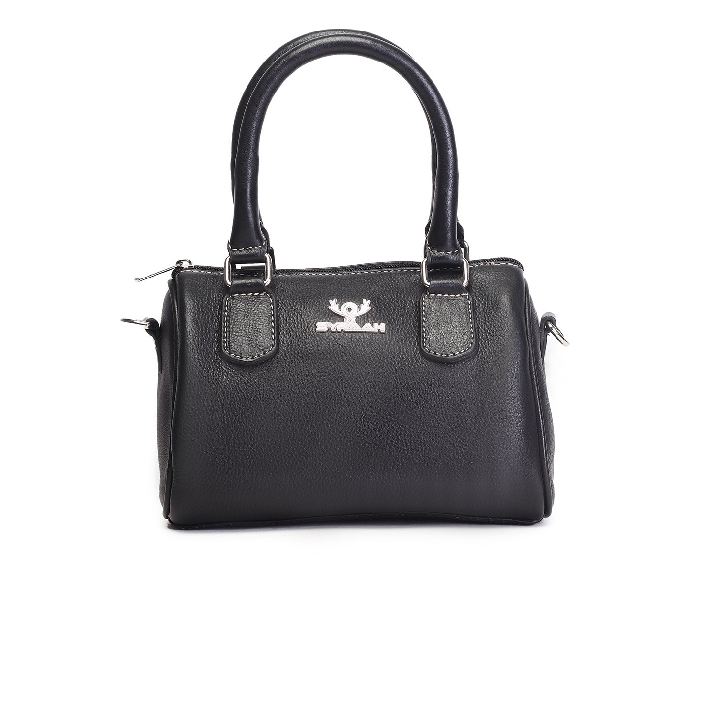 Syraah Luxe Barrel Bag - Maroon Premium Leather Handbag