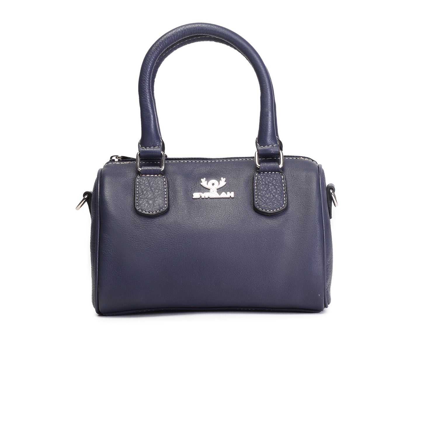 Syraah Luxe Barrel Bag - Maroon Premium Leather Handbag