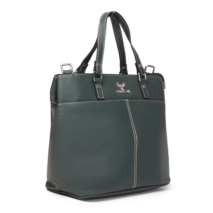 Syraah Classic Green Tote Bag - Full Grain Leather