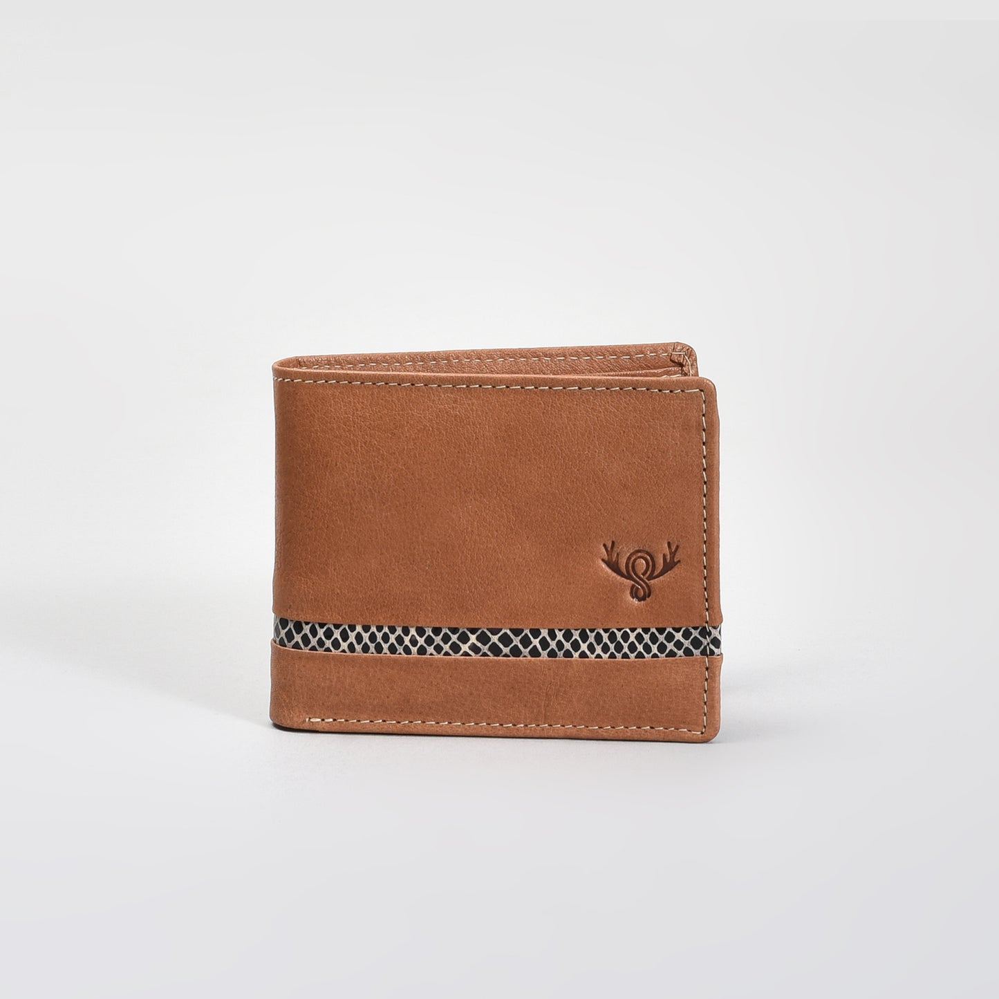 Premium Tan Genuine Leather Wallet for Men – Bifold Design with Coin Pocket, ID Window & Card Slots