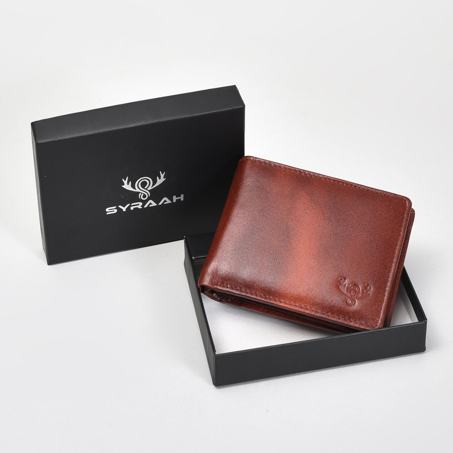 Premium Vintage Burnished Brown Genuine Leather Wallet for Men – Bifold with Flip-Up ID Window, Coin Pocket & Card Strap