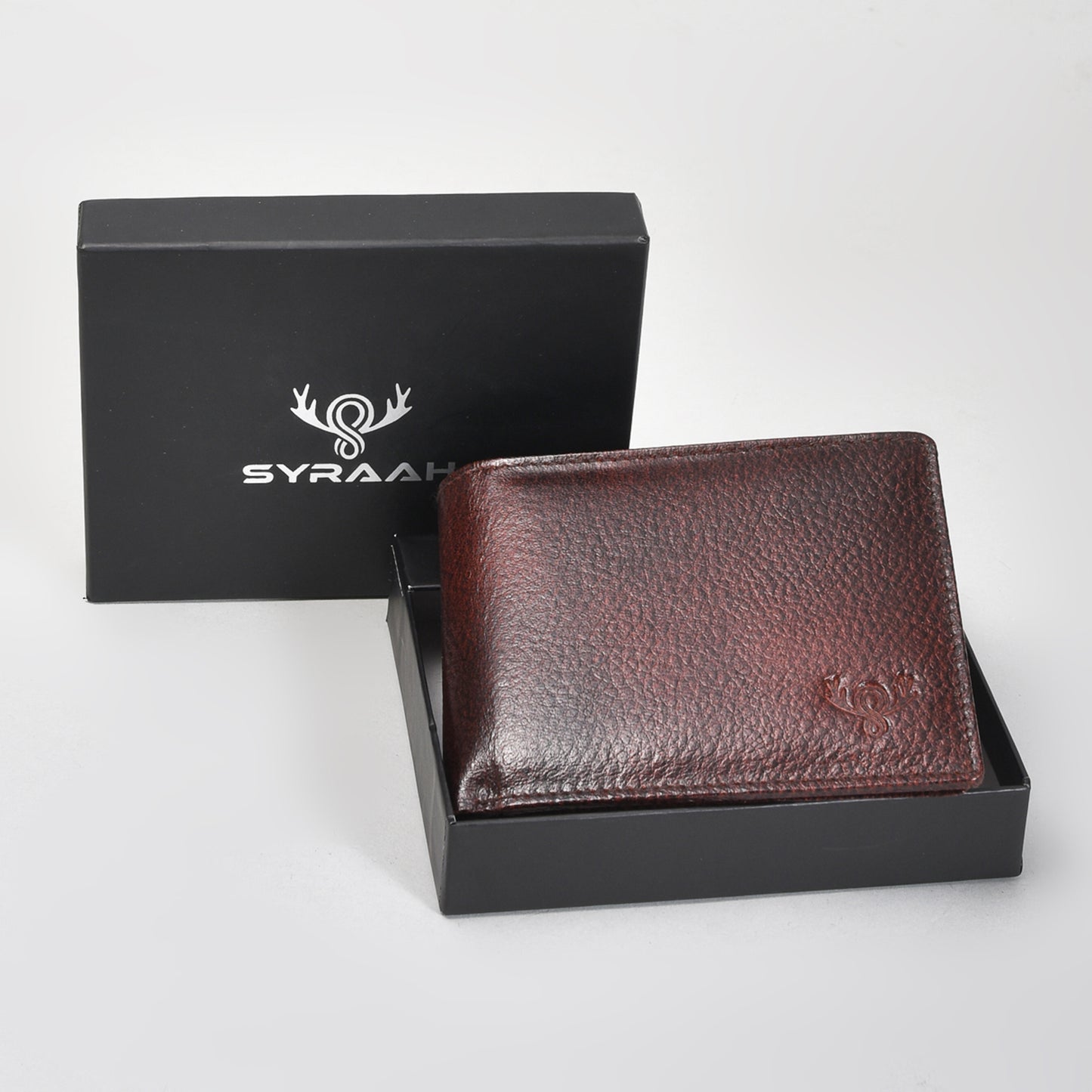 Premium Deep Brown Genuine Leather Wallet for Men – Slim Bifold with Card Slots, ID Window & Coin Pocket