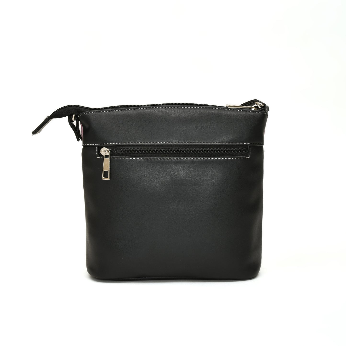 Women’s Green Multicolor PU Leather Crossbody Sling Bag – Multi-Pocket Utility Side Bag with Adjustable Strap