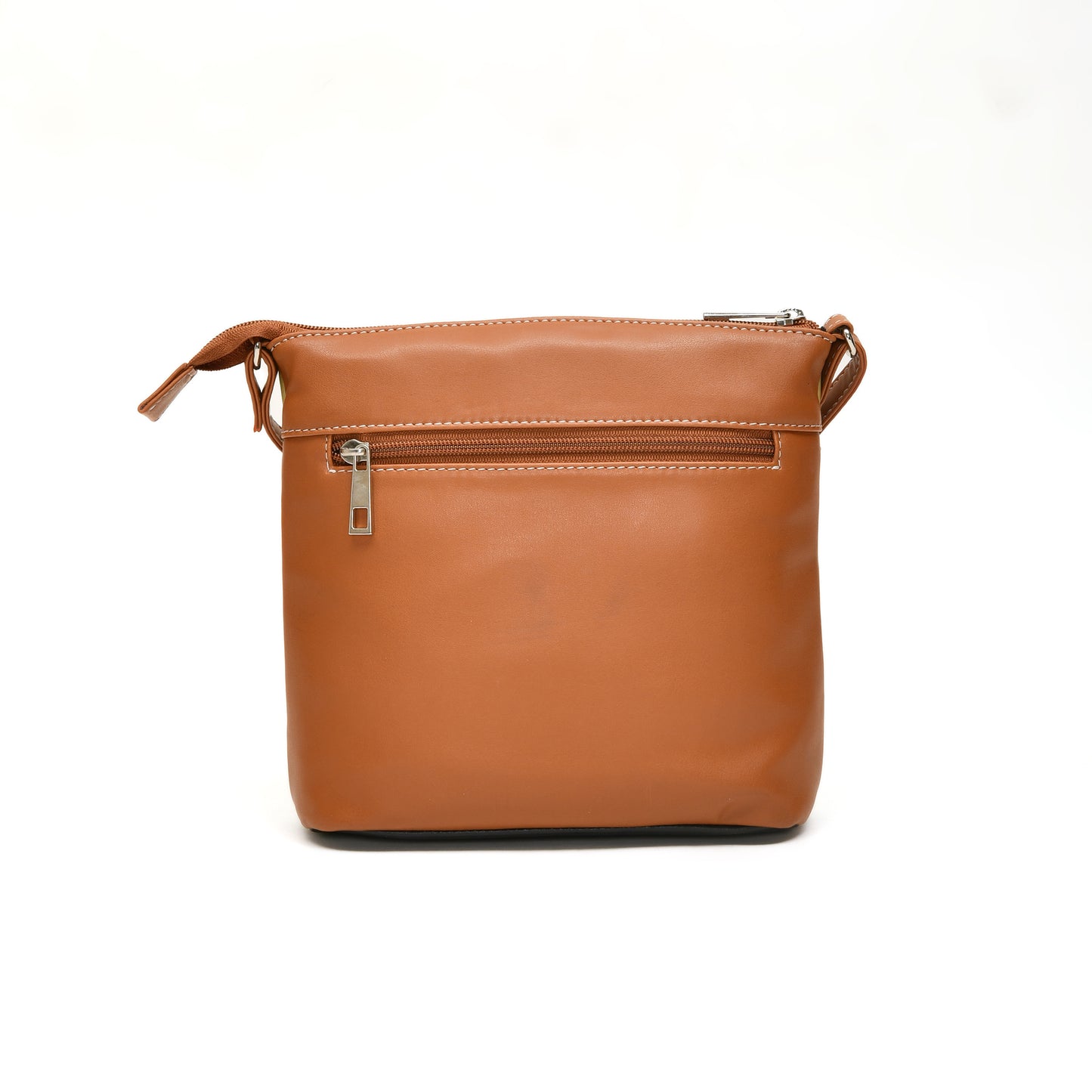Stylish Women’s Green Multicolor PU Leather Sling Bag – Multi-Pocket Crossbody with Adjustable Strap