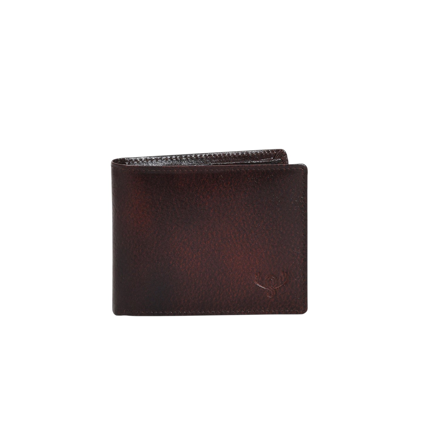 Premium Deep Brown Genuine Leather Wallet for Men – Slim Bifold with Card Slots, ID Window & Coin Pocket